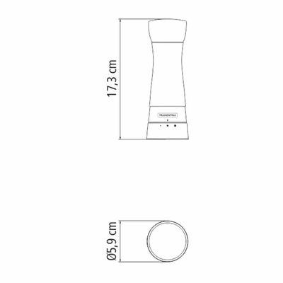 Kit 2 Moedores de Sal ou Pimenta Tramontina com Regulagem do Grão Aço Inox Realce