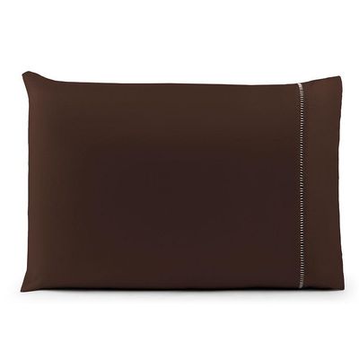 Fronha Avulsa 70cm X 50cm 1 Peça Laura 100% Poliéster Toque Percal 200 Fios Cor:tabaco