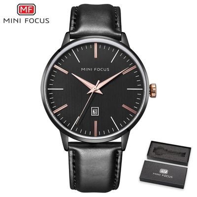 Relógio Masculino Mini Focus Mf0115g-4 à Prova D'água Preto