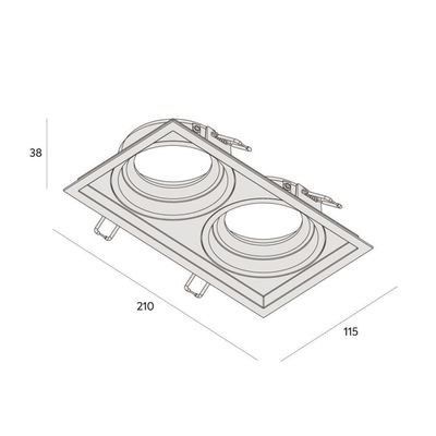 Spot Embutir Recuado Microborda Duplo Ar70 Branco - Interlight