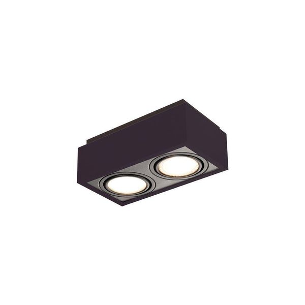 Spot De Sobrepor Newline Box Para 2 Lâmpadas Ar111 Gu10 Bivolt Preto