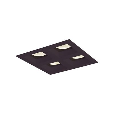 Spot De Embutir Newline Flat Para 4 Lâmpadas Par 20 E27 Bivolt Preto