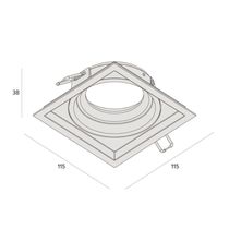 Spot Embutir Recuado Microborda Dicroica Mr16 Preto - Interlight