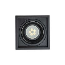Spot Embutir Recuado Microborda Dicroica Mr16 Preto - Interlight