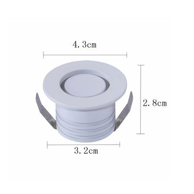 Spot De Embutir Nordecor Nobi Mini Led 3w Bivolt Branco 3000k Luz Amarela