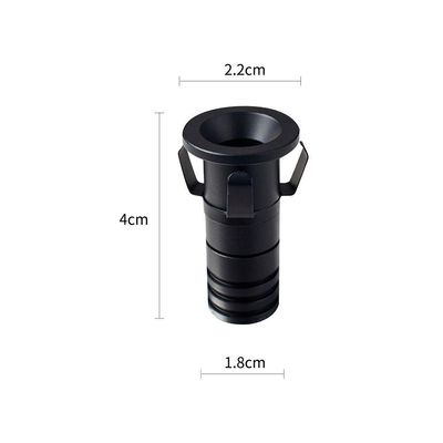 Spot De Embutir Nordecor Noa Mini Redondo Led Alto Irc 90 1w Bivolt Preto 2700k Luz Amarela 6499