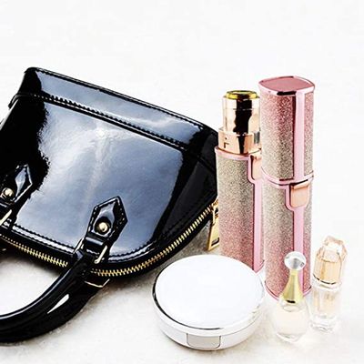 Máquina De Barbear Com Batom +caneta Nv Feminino Mini Depilador De Sobrancelha Elétrica 2 Em 1