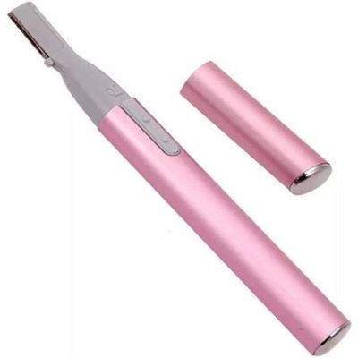 Depilador Aparador Feminino Facial Pelos Sobrancelhas Nariz Caneta Rosa