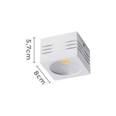 Spot De Sobrepor Nordecor Viena Led 10w Bivolt Branco 3000k Luz Amarela