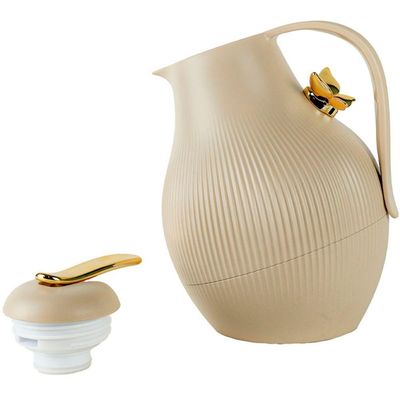 Garrafa Térmica De Mesa Daphne Nude Bege Café Chá Leite 1l