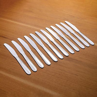 Jogo 12 Facas Mesa Em Turim Brinox. Fácil Limpar, Guardar E A Mesa. Talheres Ideais Para O Seu Dia A