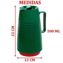 Garrafa Térmica Mesa Natalina Verde Noel Café Leite De 500ml