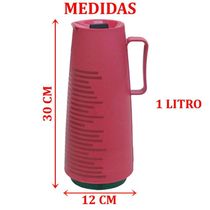 Garrafa Térmica Mesa Vermelho Noel Natal Café Chá Leite 1l