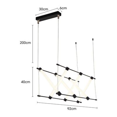 Lustre Pendente Nordecor Juli 2731 Preto Led Bivolt