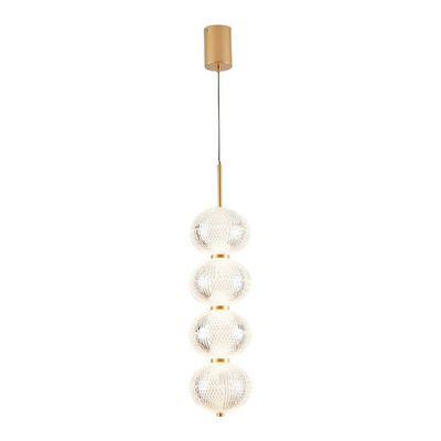 Lustre Pendente Nordecor Luse 2796 Ouro Champagne Led Bivolt Ouro Champagne 2796