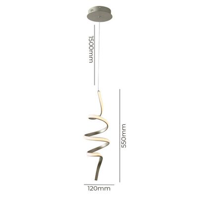 Lustre Pendente Quality Worm 1427 Led Bivolt Dourado