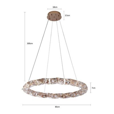 Lustre Pendente Nordecor Kazy 2882 Ouro Brilho Led Bivolt