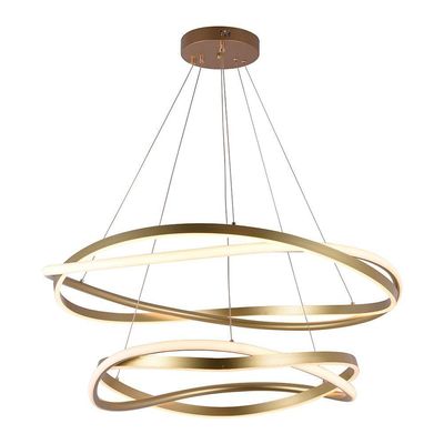 Lustre Pendente Nordecor Euni Odi 2878 Dourado Fosco Led Bivolt