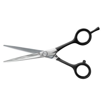 Tesoura Profissional Soling Fio Navalha Premium Prata - Preta 5.5 Polegadas