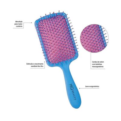 Escova Mq Beauty Raquete Gde Almofadada Nylon 05.01-colours