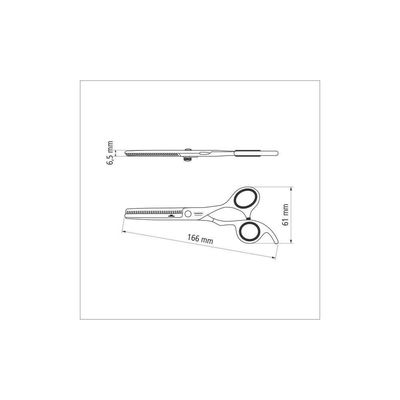 Tesoura Para Cabelo Tramontina Em Aço Inox Com Fio Desbaste E Apoio Fixo Para Dedo 6" Tramontina