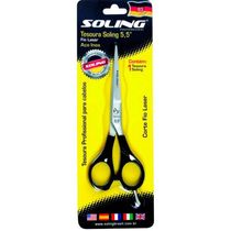 Tesoura Profissional Soling Fio Laser Prata 5.5 Polegadas