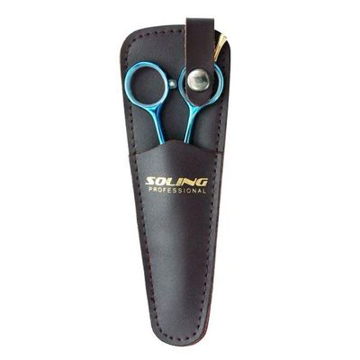 Tesoura Profissional Soling Fio Navalha Premium Azul 5.5 Polegadas