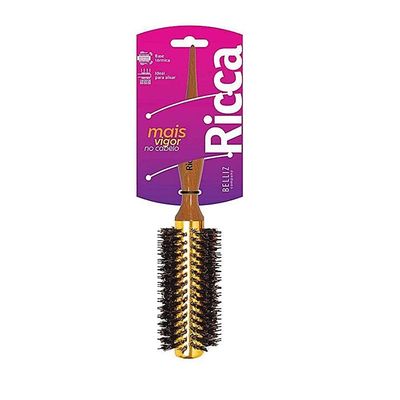 Escova De Cabelo Base Térmica Para Alisar Modelar Ricca 25