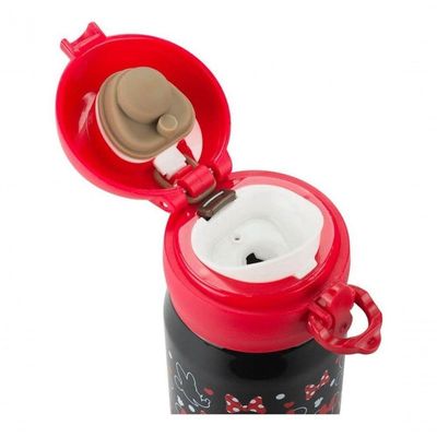 Garrafa Térmica Preta Minnie Mouse 400ml Disney