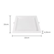 Painel De Led Nordecor Quadrado Kais De Embutir Recuado 18w Bivolt Branco 6500k Luz Branca 4193