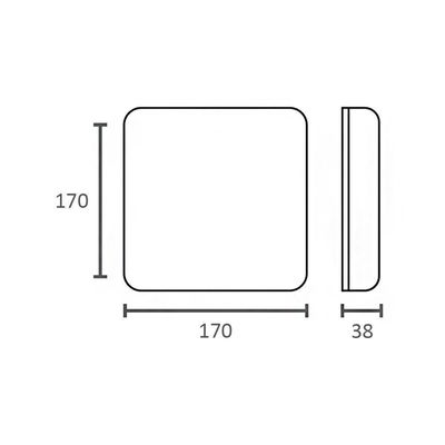Painel De Led Taschibra Frameless Quadrado Sobrepor 24w Bivolt Branco 6500k Luz Branca 15140140