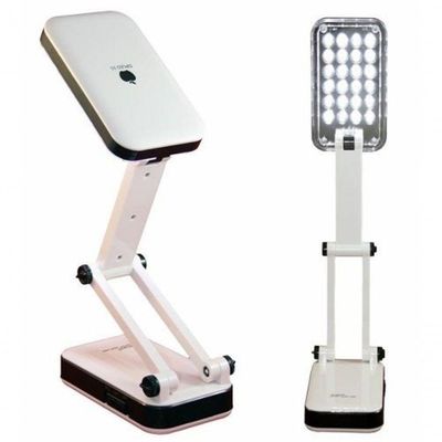 Luminaria De Mesa Luz De Emergencia Dobravel Articulavel C/ 24 Leds Bateria Recarregavel Bivolt