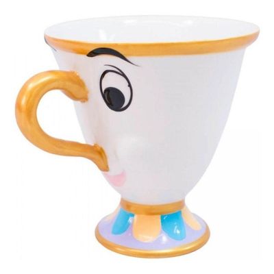 Caneca Xícara Porcelana Chip Bela E A Fera Disney 200ml