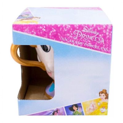 Caneca Xícara Porcelana Chip Bela E A Fera Disney 200ml