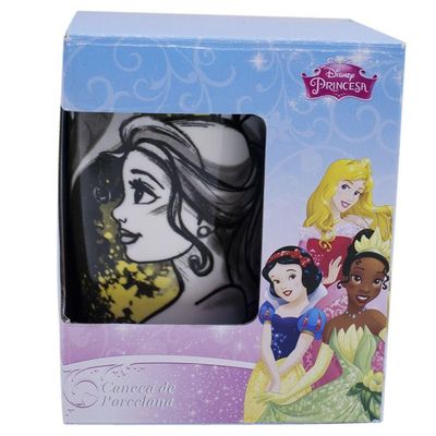 Caneca Porcelana Bela Princesas 400ml - Disney