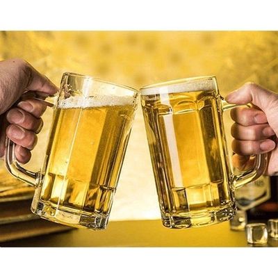 Caneca De Vidro 400ml 14,5x8cm