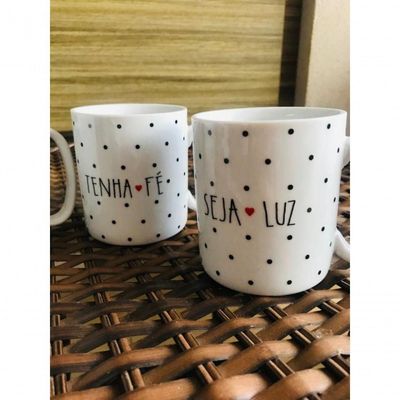 Caneca Tenha Fé Infantil Refeições Dia Das Crianças 300ml
