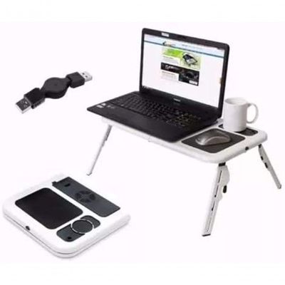 Mesa Dobrável Notebook Tablet 2 Cooler Mousepad Cabo Usb