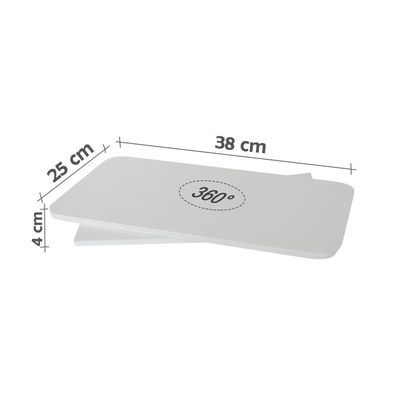 Suporte De Mesa Giratório 360° Para Monitor Branco