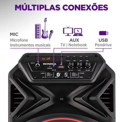 Caixa Acustica Amplificada Mondial Cm-250 Bivolt