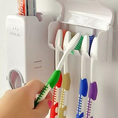 Suporte Para Escova Dental Dispenser De Pasta De Dente Automático