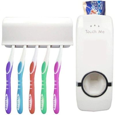 Suporte Para Escova Dental Dispenser De Pasta De Dente Automático