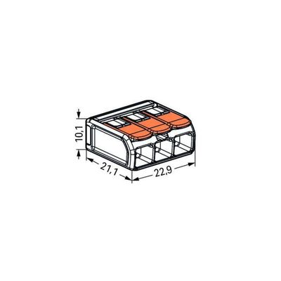 Conector Automático 221-613 Até 6,0mm 3 Polos 41a - Wago