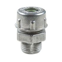 Conector Prensa-cabo 1/2" Em Alumínio - Bucha Na Cor Verde