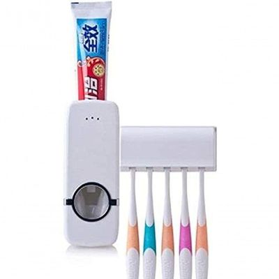 Dispenser Automático Pasta De Dente E Suporte De Escovas