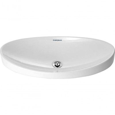 Cuba De Sobrepor-embutir Oval Paola 66x36 L006-b Fabrimar