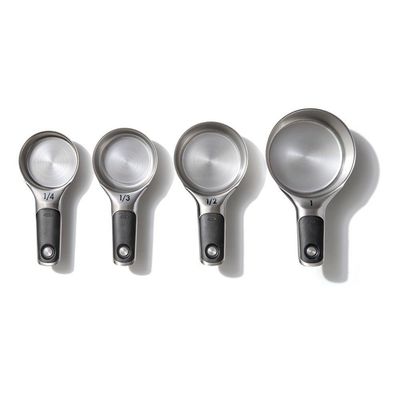 4 Xícaras Medidoras Em Inox Com Imã Oxo