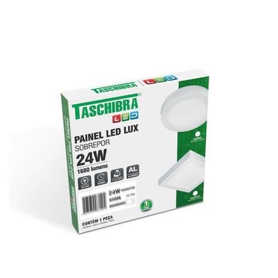 Painel Led 24w Quadrado Sobrepor - Taschibra 6500k (branca)