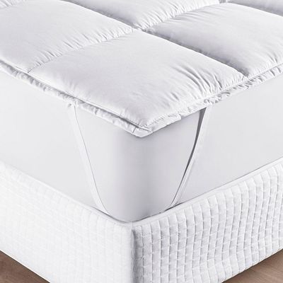 Protetor Colchão Pillow Top Premium Casal King Micropercal 200 Fios Macio Camada Proteção - Branco