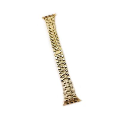 Pulseira Relogio Smartwatch Luxo Pedra Strass Aço 3 Elos